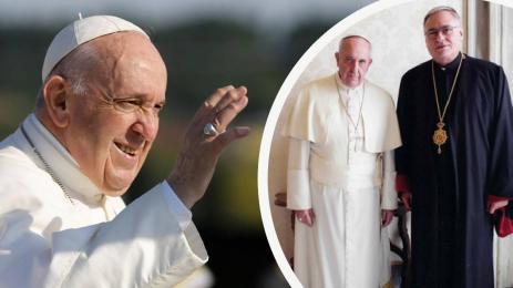 Монсеньор Христо Пройков с папа Франциск