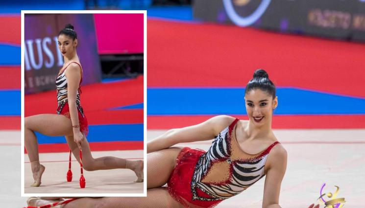 Ева Брезалиева - Ева Брезалиева в позиция за медалите на турнира на грациите в Портимао