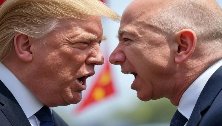 Тръмп и Безос - ПОРЕДНИЯТ ВРАГ: Тръмп обяви още една война! (СНИМКИ+ВИДЕО)