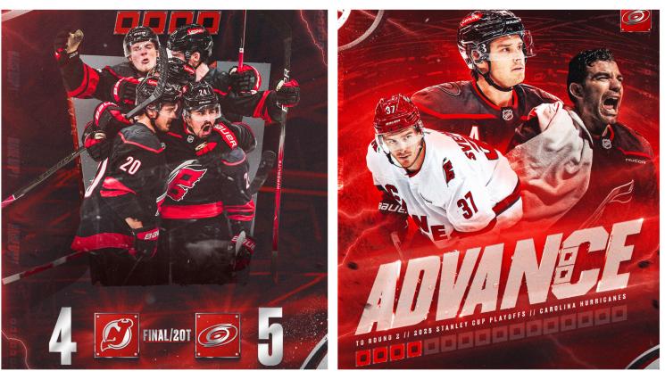 Каролина Хърикейнс НХЛ - „Ураганите” първи профучаха във втория кръг на плейофите на НХЛ