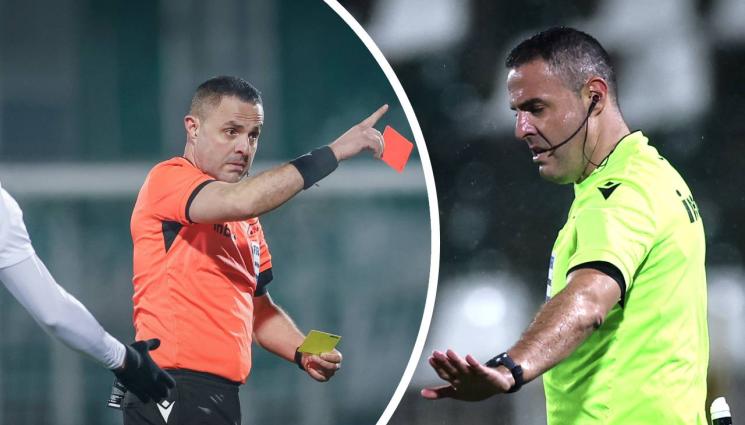 Никола Попов съдия Левски Черно море - Шести номер свири дербито Левски – Черно море