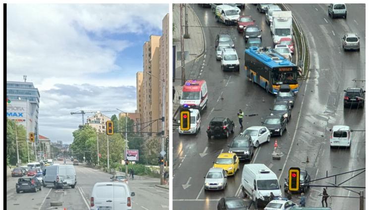 птп - МЕЛЕ В СОФИЯ: Шест коли се нацепиха на оживен булевард! (ВИДЕО)