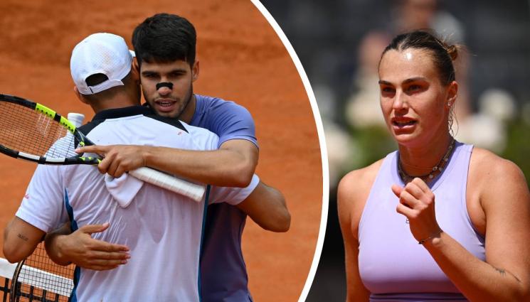 тенис - Алкарас се завърна с победа на клея в Рим след контузия