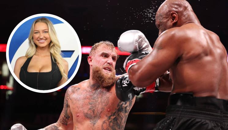 Сидни Томас - Момиче от ринга полива диплома с шампанско