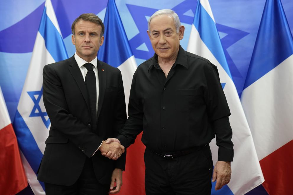 Бенямин Нетаняху и Еманюел Макрон