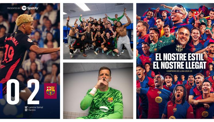 Барселона шампионска титла - Барса узакони 28-ата си титла с 2:0 в градското дерби