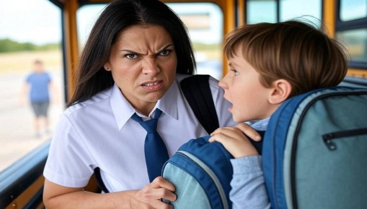 жена дете автобус - ГРЪМНА СКАНДАЛ: Контрольорка изрита детенце от автобус! (СНИМКИ)