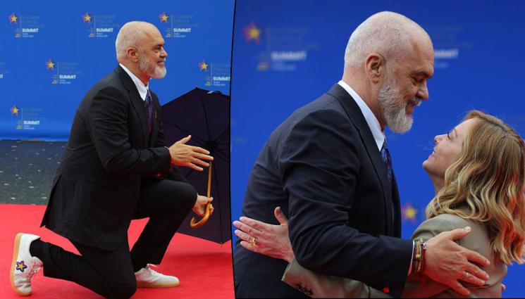 d - ЩЕ ЗВУЧИ ЛИ МЕНДЕЛСОН: Еди Рама падна на колене пред Джорджа Мелони