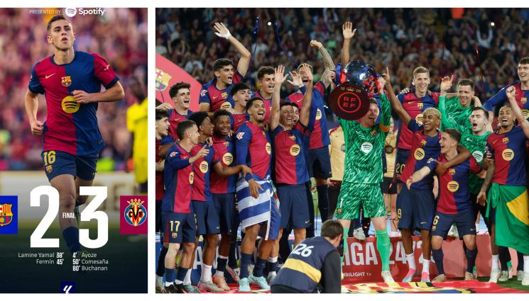 Барселона Виляреал - Кампеоните от Барса короновани със загуба