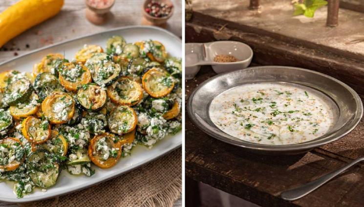 рецепти - Гответе с matekitchen.com: Тиквички на фурна със сирене или пък таратор с мента и сусам (ВИДЕО)