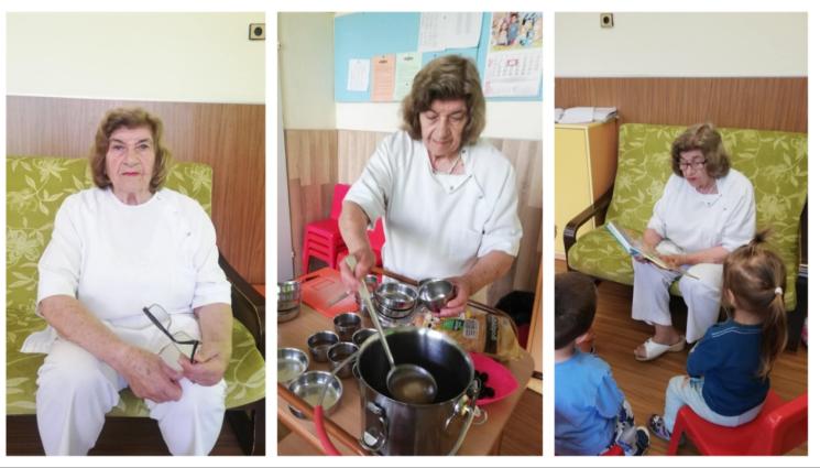 e - 89-годишната медицинска сестра Лиляна Андреева пред 