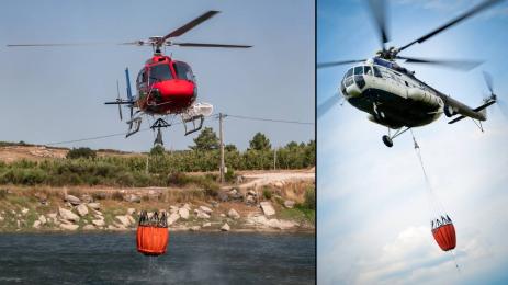 хеликоптер пожар