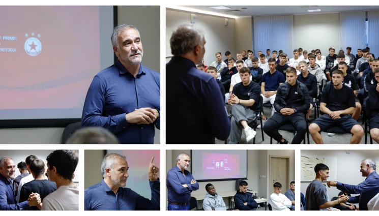 Пауло Нога ЦСКА - Спортният директор Пауло Нога надъха новата генерация в ЦСКА с фючърсна презентация