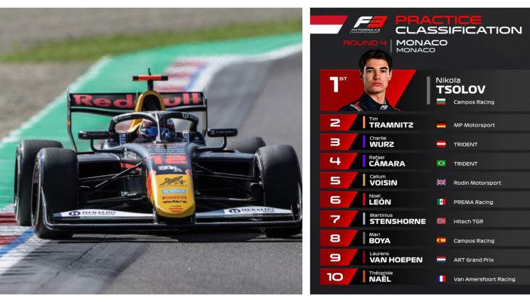 Никола Цолов Формула 3 Монако - Никола Цолов врътна твърдо конкуренцията в Монако с меките гуми на „Пирели”