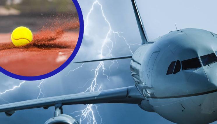 гръм тенис - УЖАС: Гръм удари тенис звезди