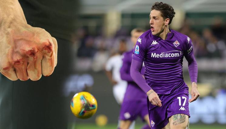 Николо Дзаниоло - Играч на Фиорентина нападна бивши съотборници в съблекалнята им