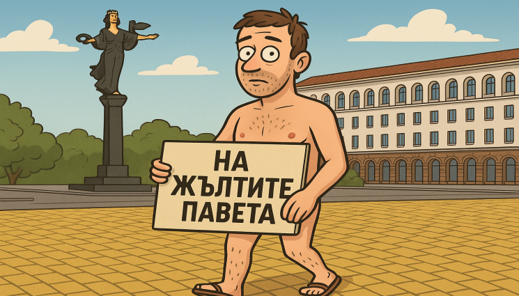 гол мъж - НА ЖЪЛТИТЕ ПАВЕТА: Нудист лъсна гол в час пик! (СНИМКА)