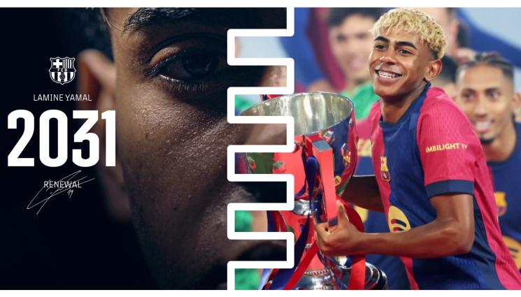 Ламин Ямал преподписа - Ямал преподписа с Барса до 2031-ва