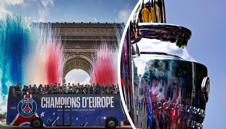 ПСЖ парад - Ф(р)енска любов: 100 000 на шампионския парад на ПСЖ край Триумфалната арка