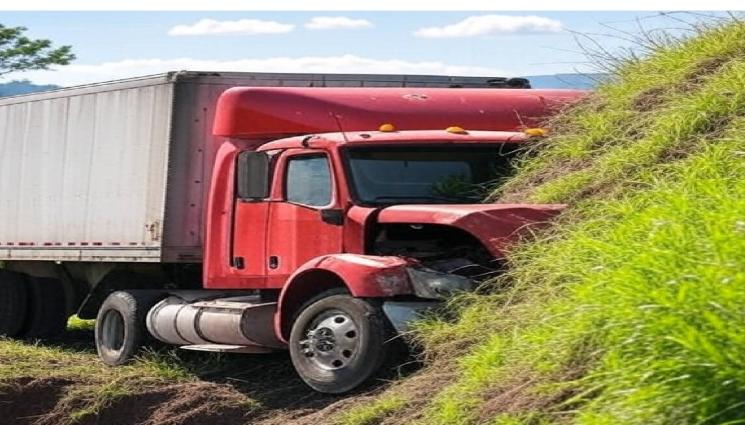 камион ударен в скат - НЕ СЕ СПРЯХА: Камион се натресе в скат, шофьорът хем пиян, хем дрогиран!