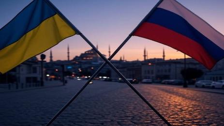 украинско и руско знаме