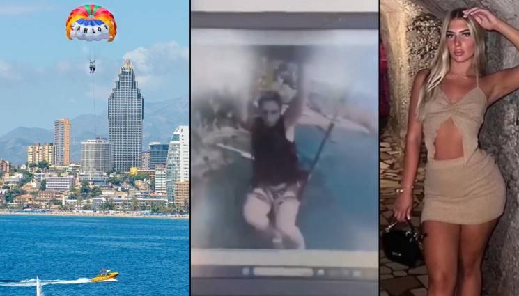 d - Изтекоха кадри с падналата от 50 метра височина сръбска красавица от парашут (ВИДЕО 18+)