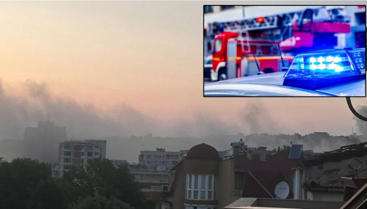 д - ВЗРИВООПАСНО: Голям пожар гори в центъра на Благоевград (ВИДЕО+СНИМКИ)