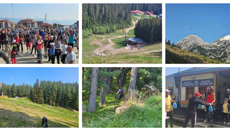 Спортен клуб на ветераните в Банско почистване на Пирин - Летен слалом на почистването в зимен курорт №1