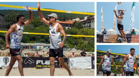 Димитър Механджийски и Димитър Калчев плажен волейбол