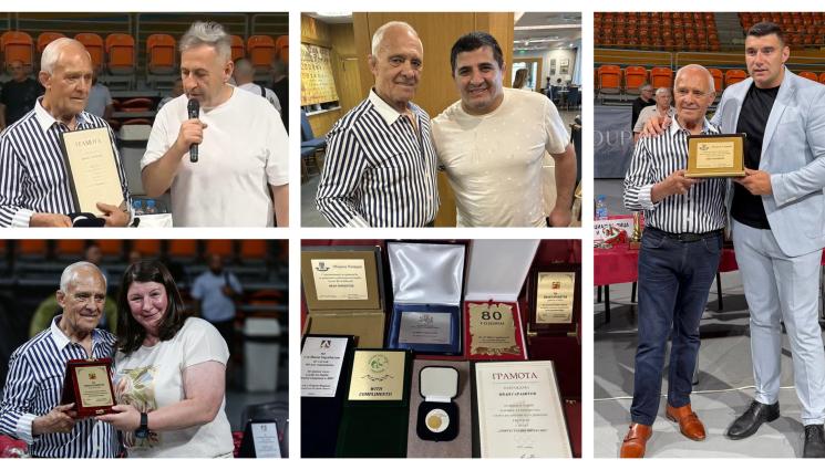 Иван Гарибатов юбилей награди - Една витрина награди за легендата Иван Гарабитов за 80-ия му юбилей