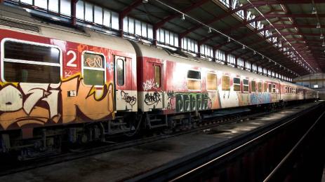 графити влак вагон