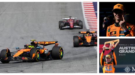 Ландо Норис Макларън Ред бул ривг