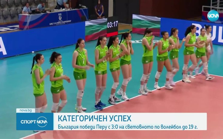 България U19 с категорична победа над Перу на Световното по волейбол