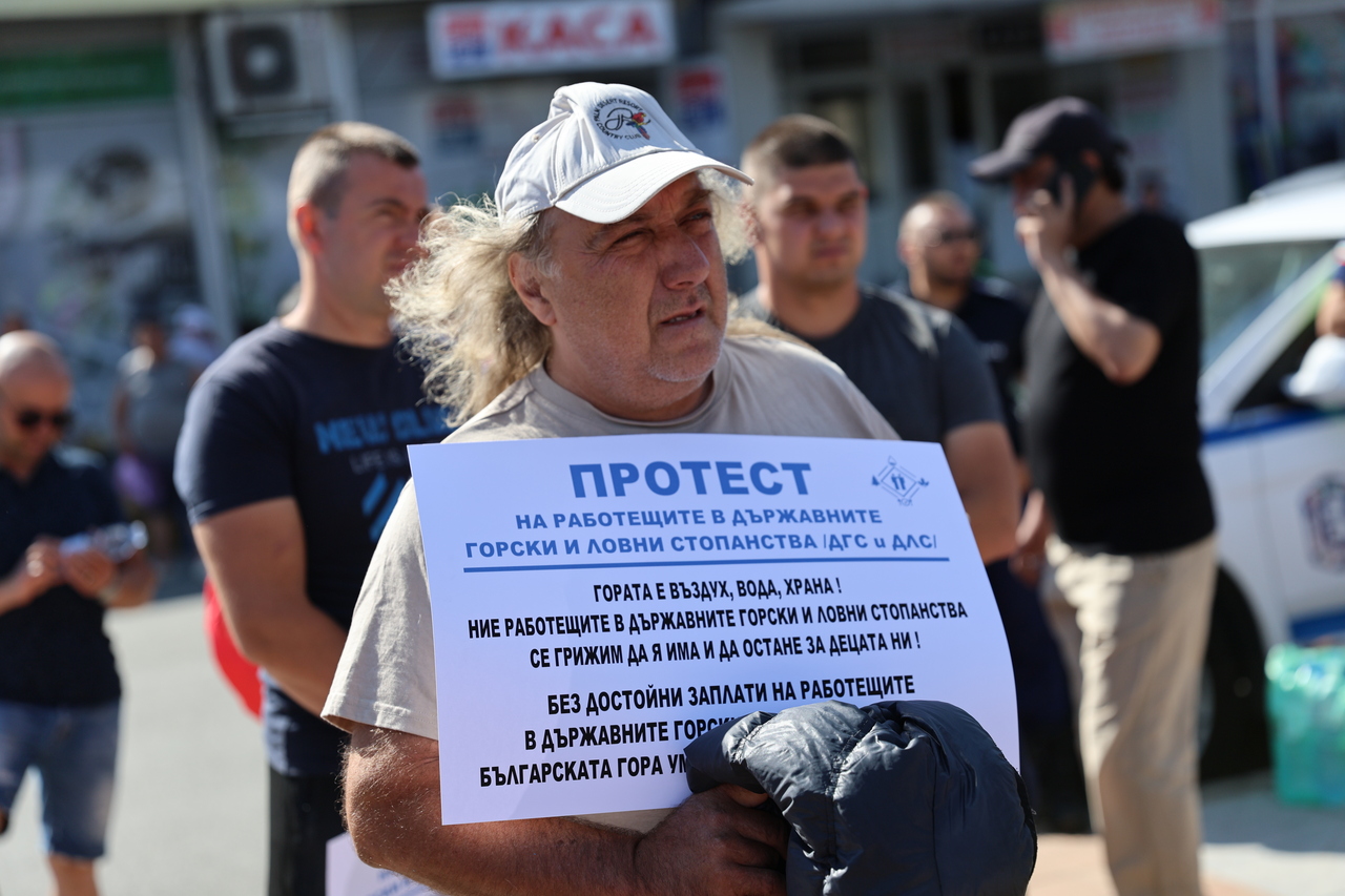 <p>Горски служители протестираха за 30% по-високи заплати в Кресна.</p>