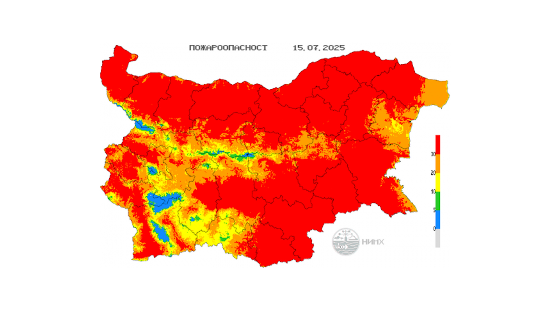 Висока опасност от пожари