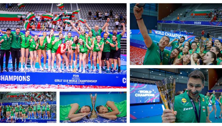 български национален отбор по волейбол девойки до 19 г световни - Тържествено посрещат младите „лъвици” след подвига в Осиек