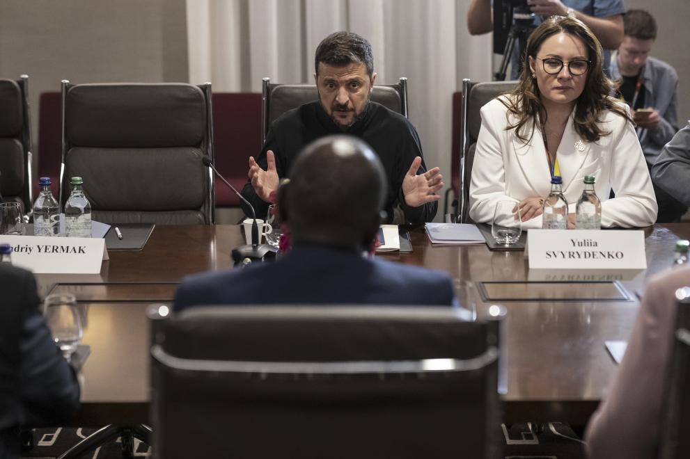 Украинският президент Володимир Зеленски заяви днес, че на среща в