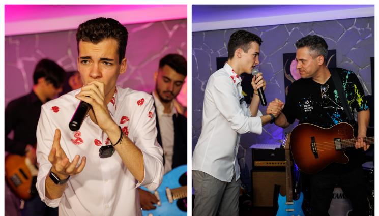 Певецът Антон Котас - Певецът Антон Котас пред