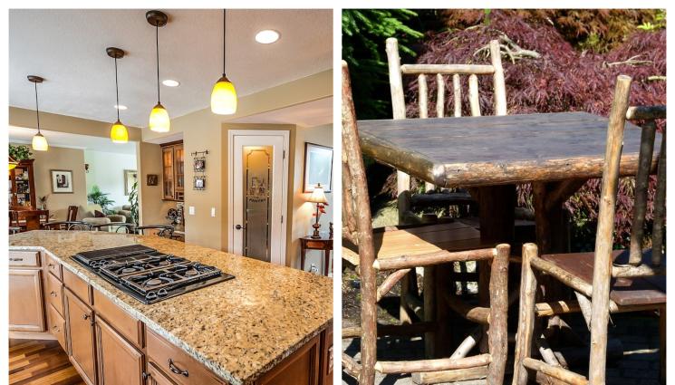 мебели - ДОМАШНИ СЪВЕТИ: Мебели от дъб в хола и спалнята с декор от кактуси