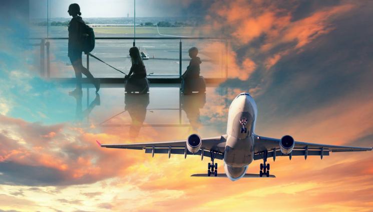 самолет деца пътуване