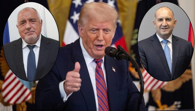 Бойко Борисов Румен Радев Доналд Тръмп - БОРИСОВ КЪМ РАДЕВ: Обади се лично на Тръмп и оправи дреболиите с митата