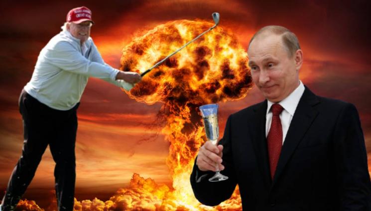 Тръмп Путин - ТОТАЛНО УНИЩОЖЕНИЕ: Ето какво ще стане, ако Путин удари голф игрището на Тръмп с ядрено оръжие! (КАРТА)