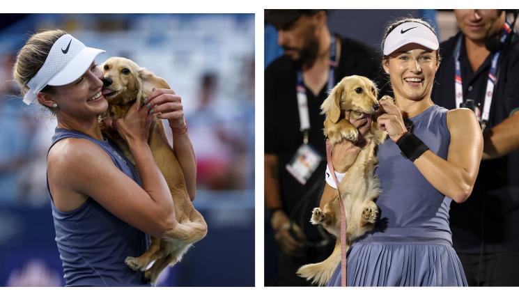 Анна Калинская - Бившата на Синер празнува с кучето си