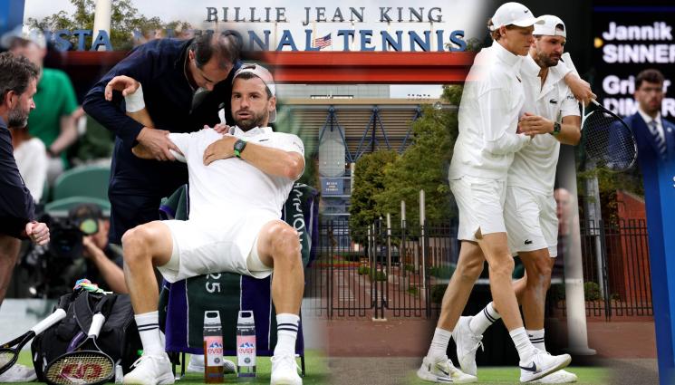 Григор Димитров Уимбълдън Ню Йорк Синер - Григор Димитров се отказа да играе на тазгодишния US Open заради контузията на гръдния мускул