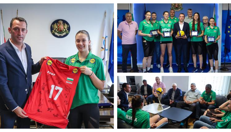 Иван Нешев национален отбор по волейбол за девойки до 19 - Министерска чест за световните шампионки по волейбол