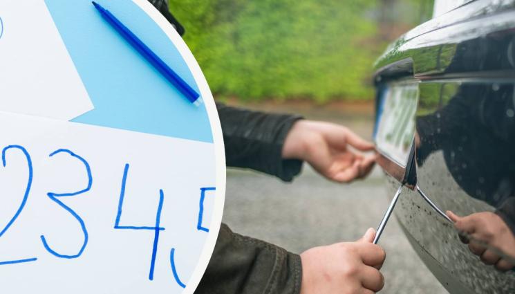 регистрационни табели - НАПРАВИ СИ САМ: Шофьор си сложи хартиени номера на колата, написа ги с маркер!