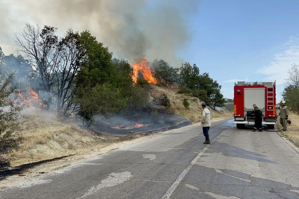 Пожарът в Сакар вече е засегнал около 30 000 декара