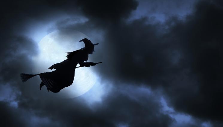 вещица - КАТО В ПРИКАЗКИТЕ: Вещица на метла стресна очевидци! (ВИДЕО)