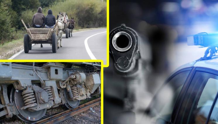 каруца влак пистолет полиция - ДИВ БГ ЮГ: Тумба с каруци опоска влака при Пясъчево, полицията стреля!
