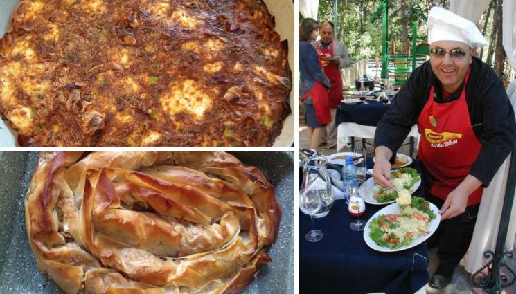 рецепти - Радо Шоу върти мързеливи баници. Със сирене, яйца и пресен лук или пък сладка с ябълки